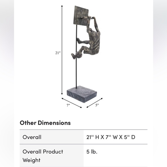 NWB SAGEBRUSH 21” Bronze Slam Dunk Basketball Sculpture - Picture 8 of 8